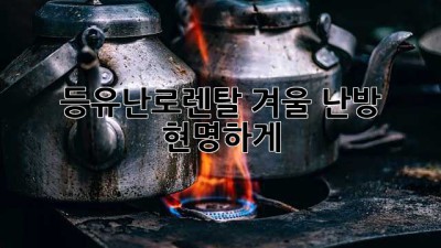 🔥등유난로렌탈? 겨울 난방, 현명하게! #