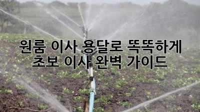 원룸 이사, 용달로 똑똑하게! 초보 이사 완벽 가이드 🚚💨